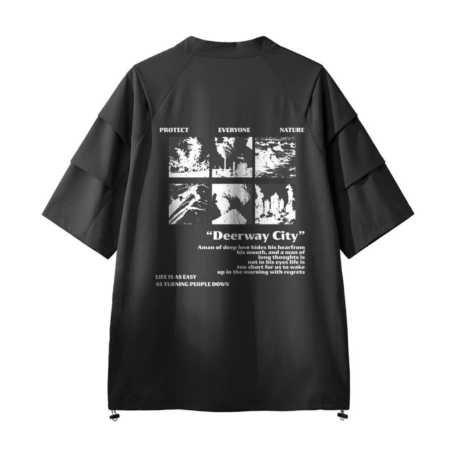 DEERWAY T Shirts Unisex Crew Neck Moderate Straight Fit