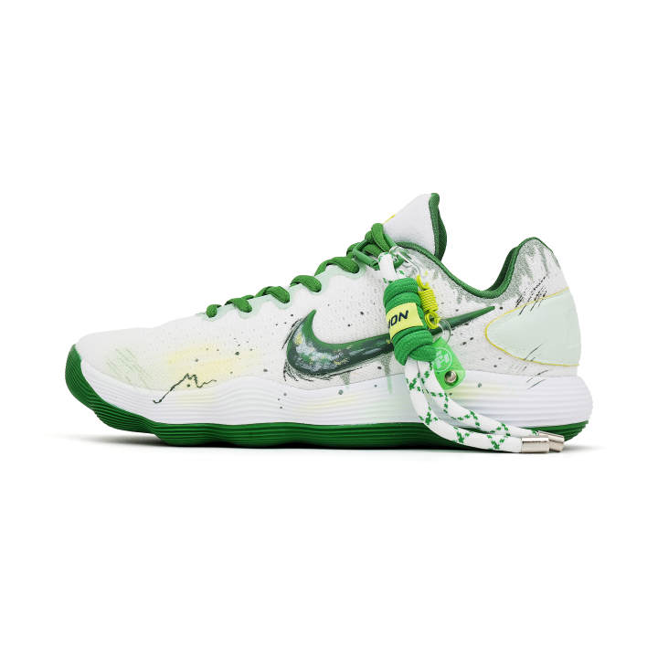 Nike Nike Hyperdunk 2017 Green Water Ghost Cushioning Slip Resistant Breathable Rebound Low top Basketball Shoes Men's