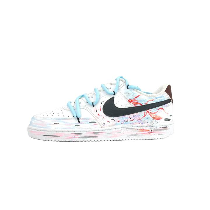 Nike Nike Court Vision 1 Cloud Carp Dye Smoke Wave Slip Resistant, Abrasion Resistant, Lightweight Low top Skateboard Shoes