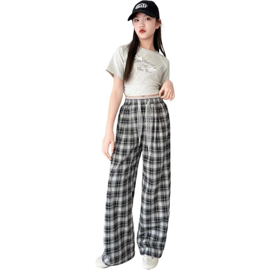 TNTX TNTX Kids Knitted Sweatpants Thin Non Stretch
