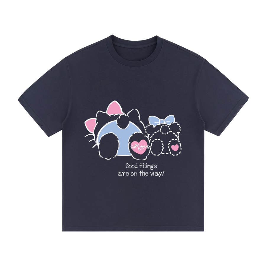 Sanrio x Hello Kitty Summer Drop Shoulder Sleeve T Shirt Women's