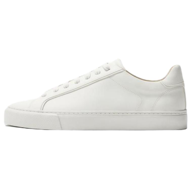 ZARA Pu Low top Skateboard Shoes Men's White