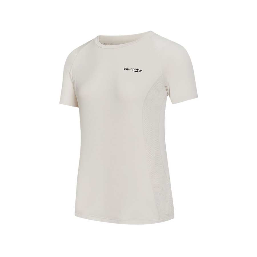 Saucony T Shirts Women's Cream White Crew Neck