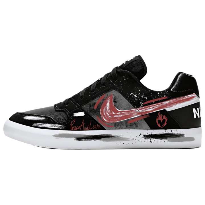 Nike Nike SB Delta Slip Resistant, Abrasion Resistant, Lightweight Low top Skateboard Shoes Unisex Black Red