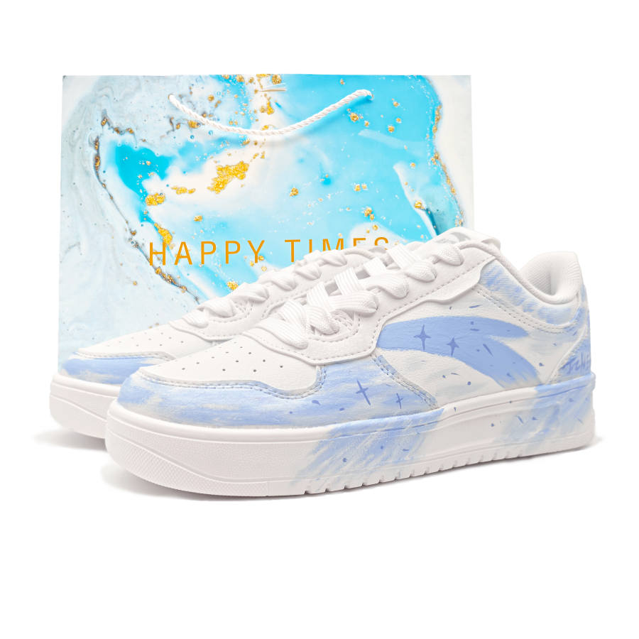 Anta Easy Slip Resistant Cushioning Low top Skateboard Shoes Unisex Carolina Blue