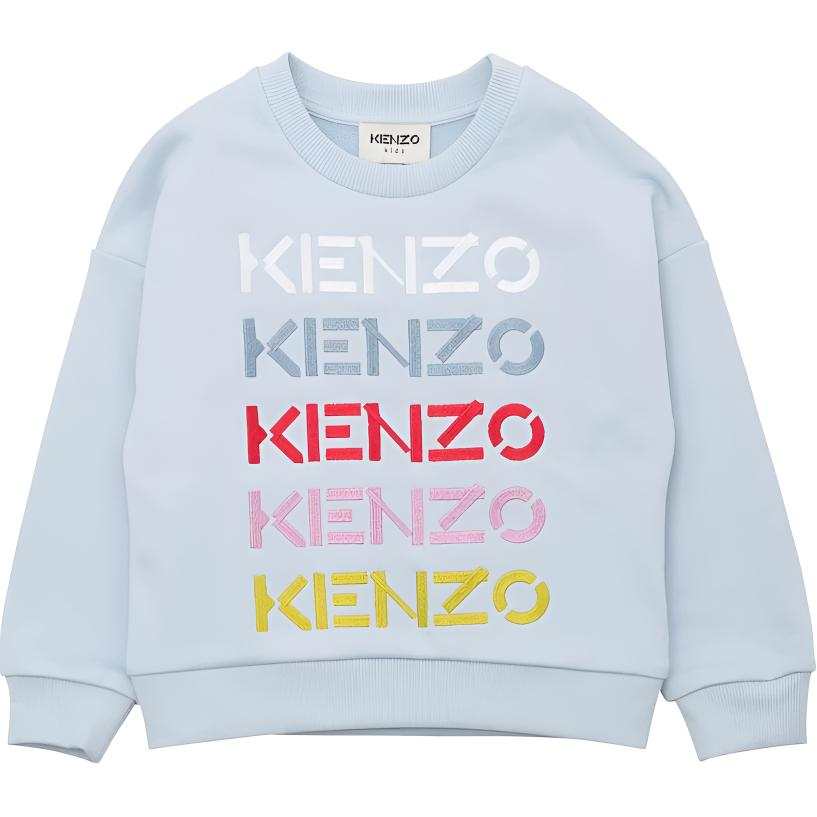 KENZO KENZO Sweatshirt FW22 Light Blue Kids'