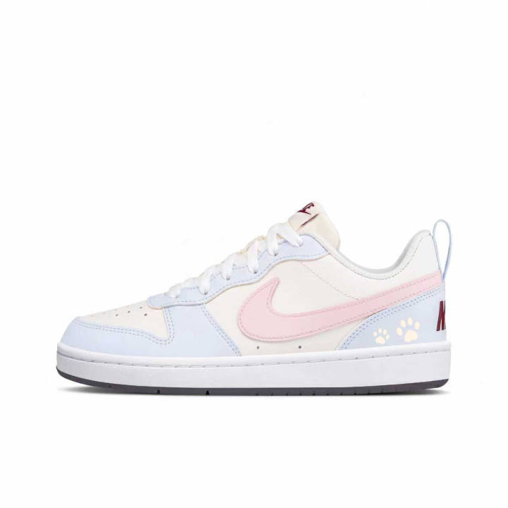 Nike Nike Court Borough Abrasion Resistant Breathable Low top Skateboard Shoes Unisex Blue Pink