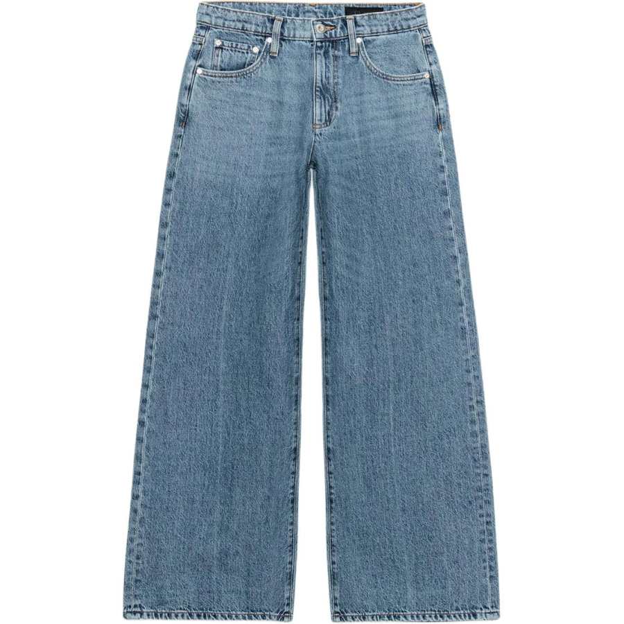 ZARA ZW Jeans Women's Blue Moderate Wide Leg Pants