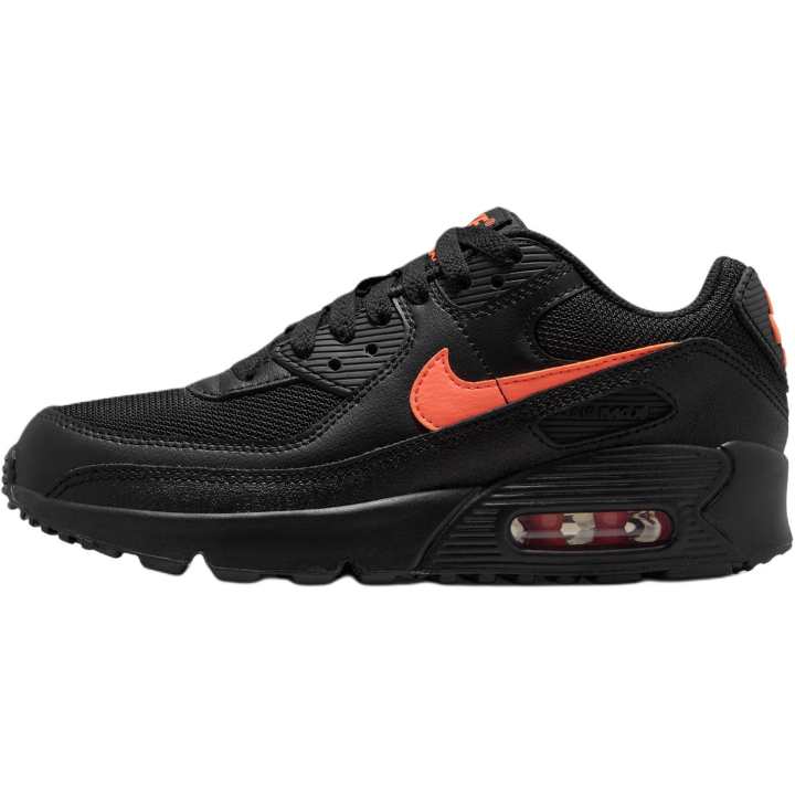 Nike Nike Air Max 90 Leather Low top Kids' Running Shoes Black Orange Kids'