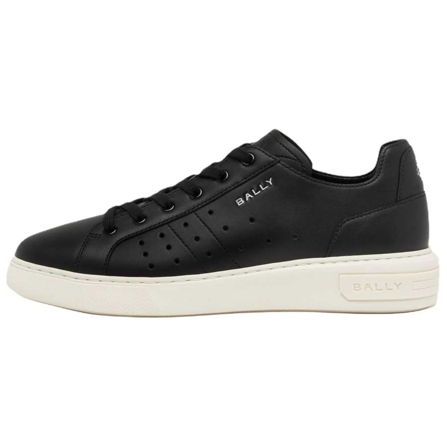 BALLY Lift Leather Low top Skateboard Shoes Men's Black