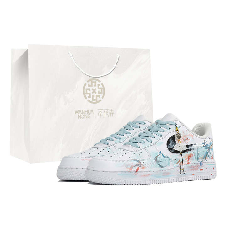 Nike Nike Air Force 1 Skateboard Shoes Unisex Low Top Blue/Black/Red