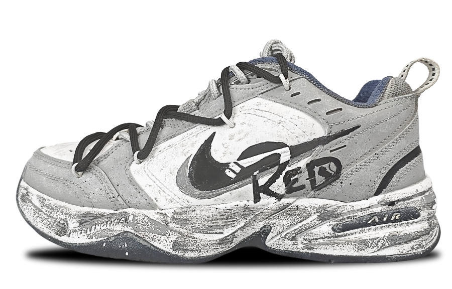 Nike Nike Air Monarch 4 I Am R Low top Chunky Sneakers Unisex Blue Gray