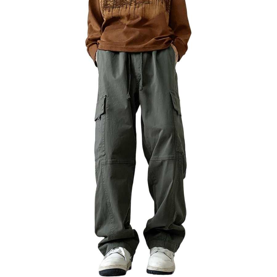 Tonlion Casual Pants Unisex Moderate Cargo Pants