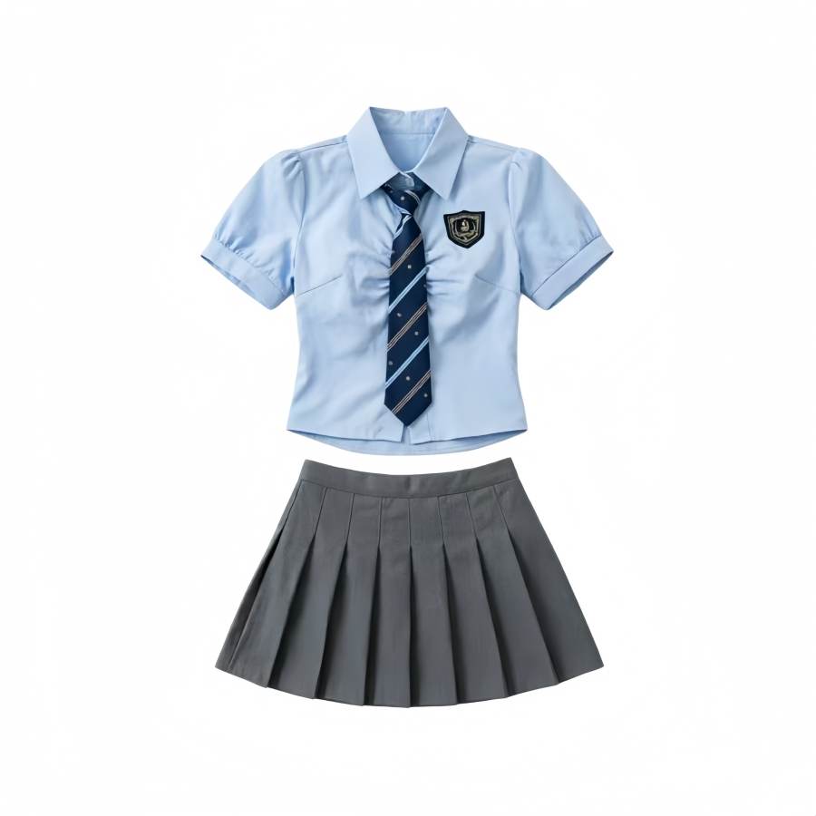 DUSHE Two Piece Skirt Sets Women's Lapel Thin Short Skirt