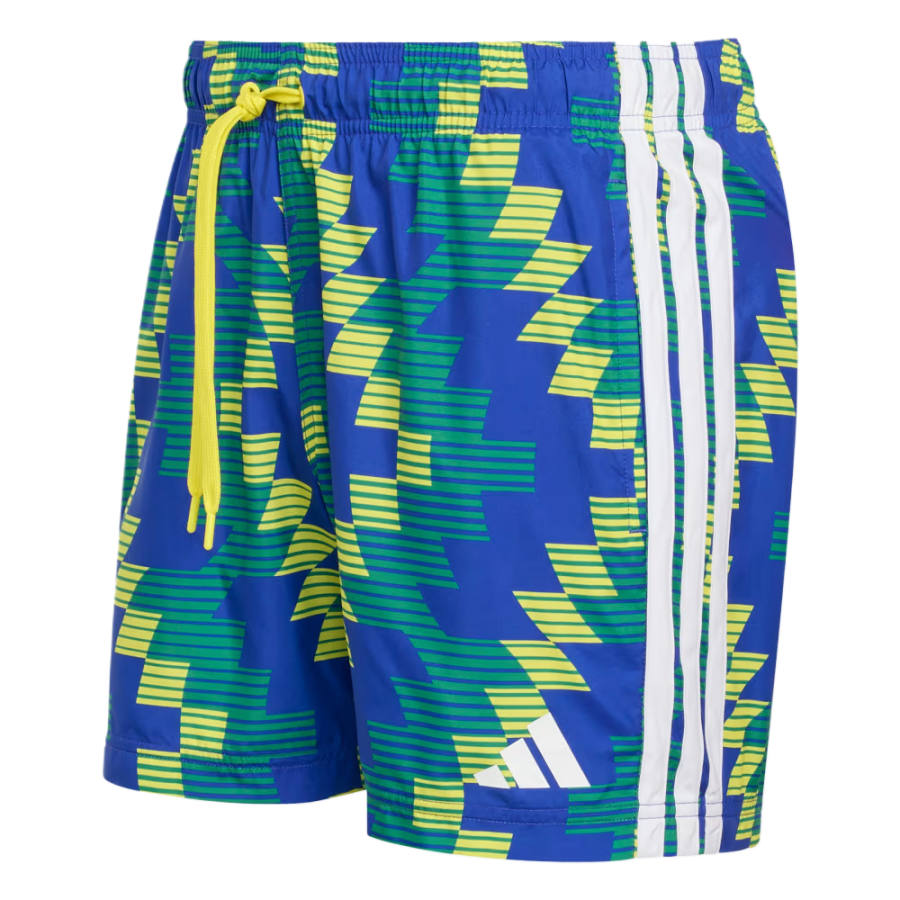 Adidas Adidas Swimming Shorts Men's Bright Yellow/White Moderate Square Leg Swim Trunks