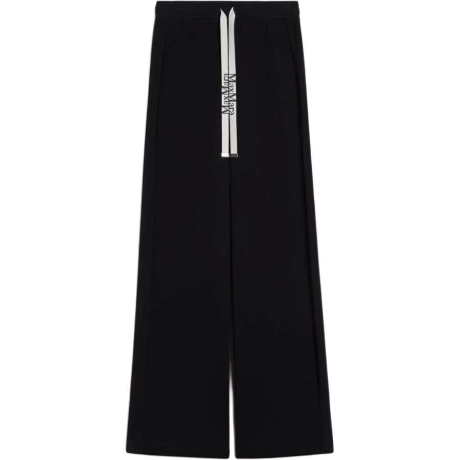 MaxMara Casual Pants Women's Black Moderate Wide Leg Pants