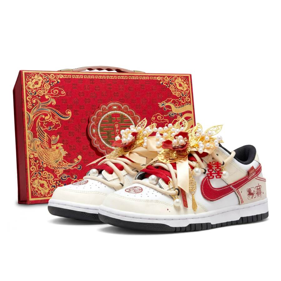 Nike Nike Dunk Instant Joy Abrasion Resistant Low top Skateboard Shoes Unisex Red