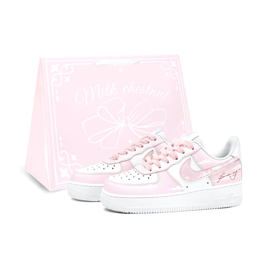Nike Nike Air Force 1 Cloud Sweet Dream Low top Skateboard Shoes Unisex Pink White