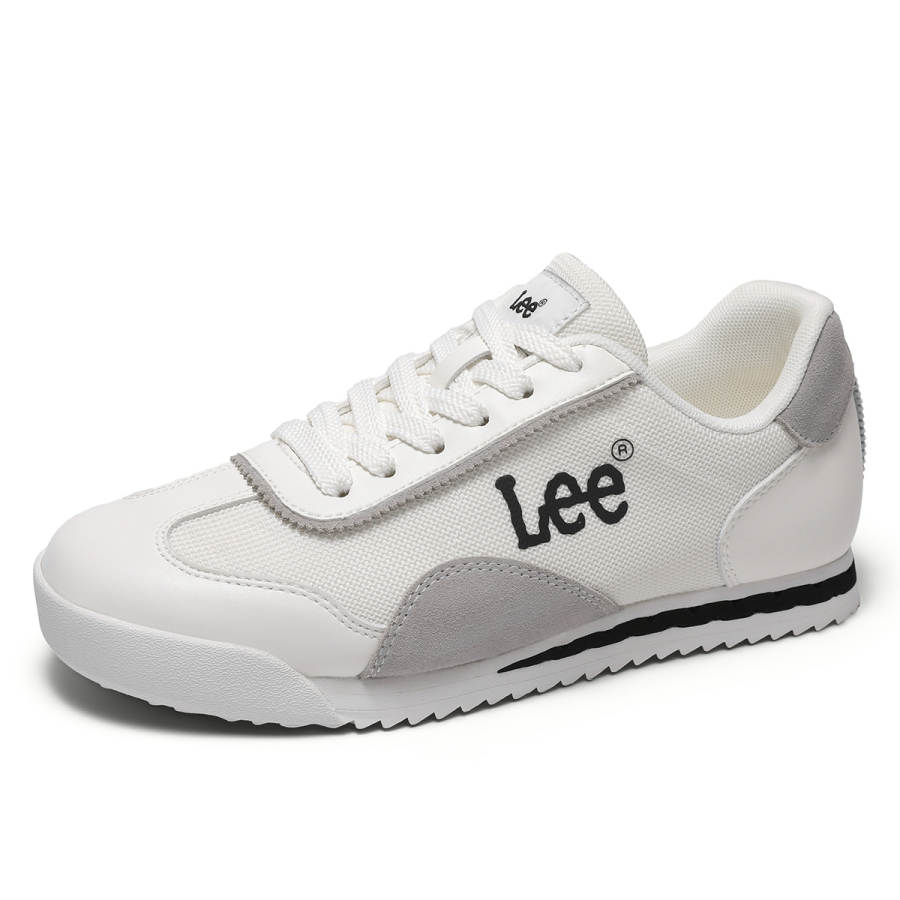 Lee Lee Casual Shoes Men's Low Top White Gray Black Patchwork