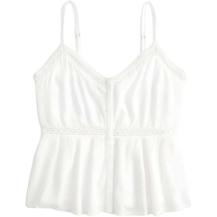 Hollister/ Camisoles Women's White V Neck Moderate Other