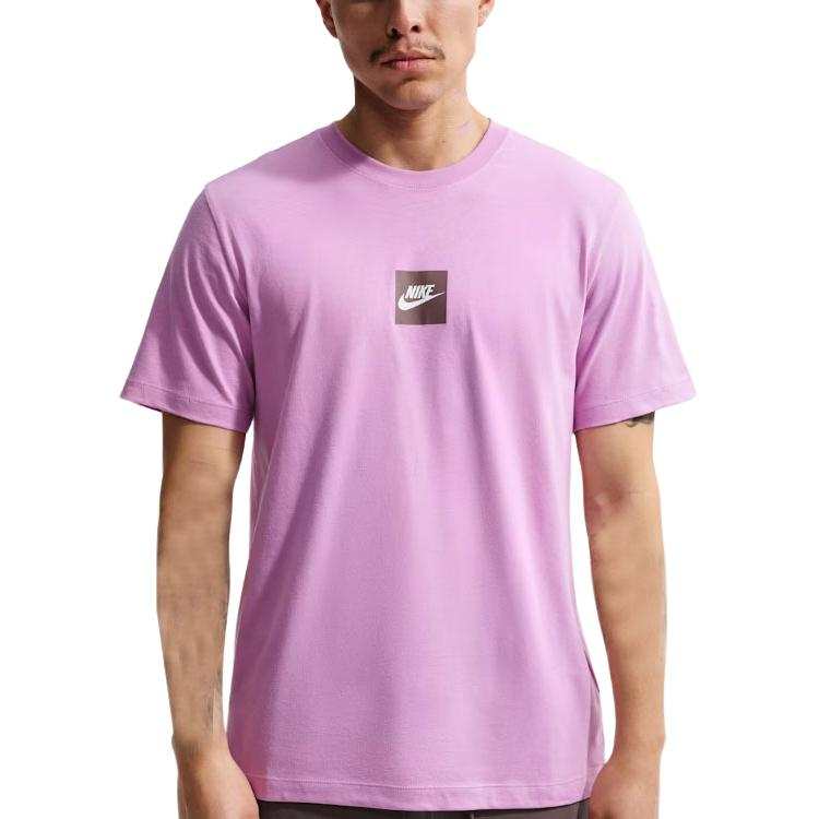 Nike Nike Sportswear T Shirts Men's Light Magenta Crew Neck