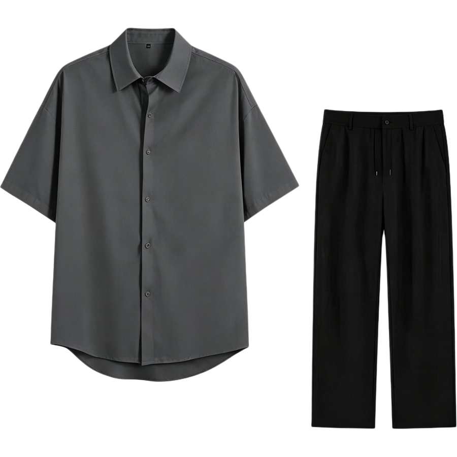 Lnga Landgre Casual Sportswear Men's Square Collar Thin