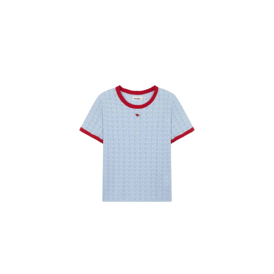 Teenie Weenie Knitwear Women's Light Blue Crew Neck Moderate Other