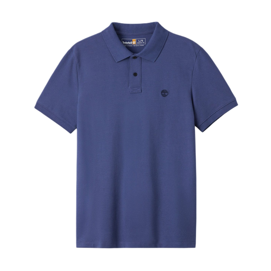 Timberland Polo Shirts Men's Dark Blue Polo Collar Moderate