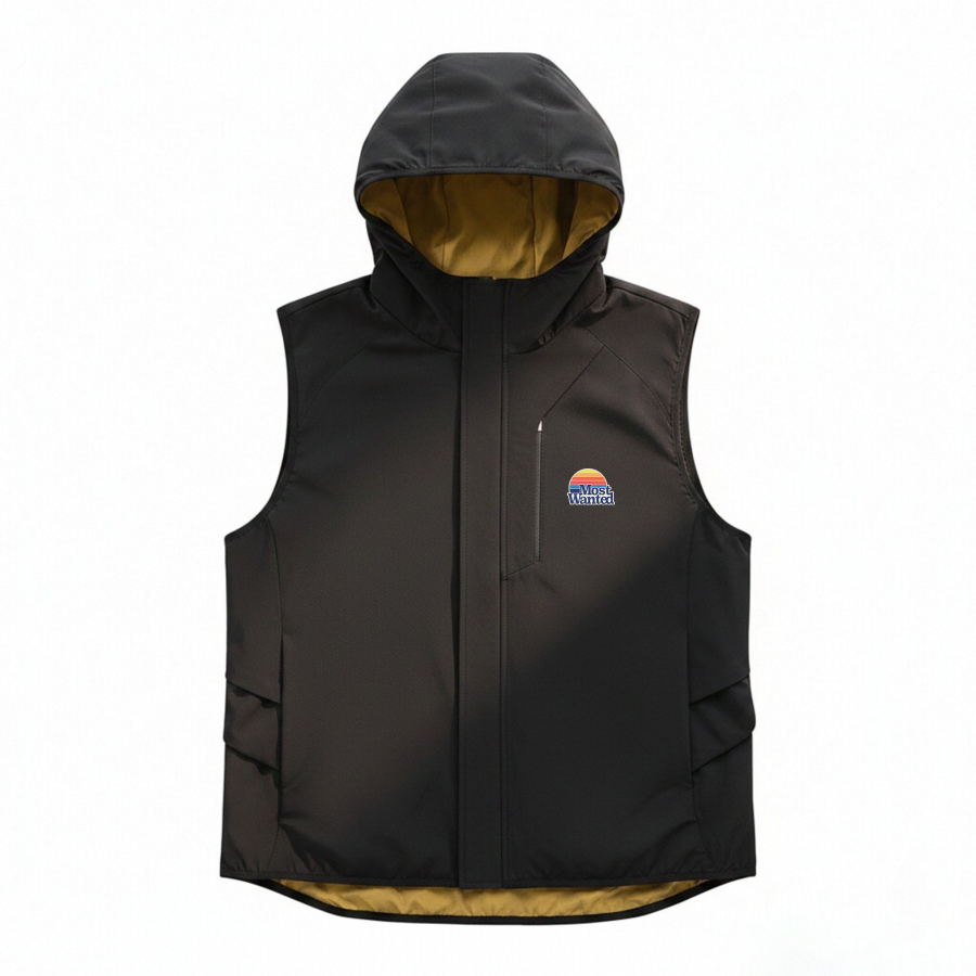 MostwantedLab Classic Rainbow Vests Unisex Hooded Non Detachable Moderate Urban Techwear
