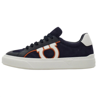 FERRAGAMO Gancini Low top Skateboard Shoes Men's Blue