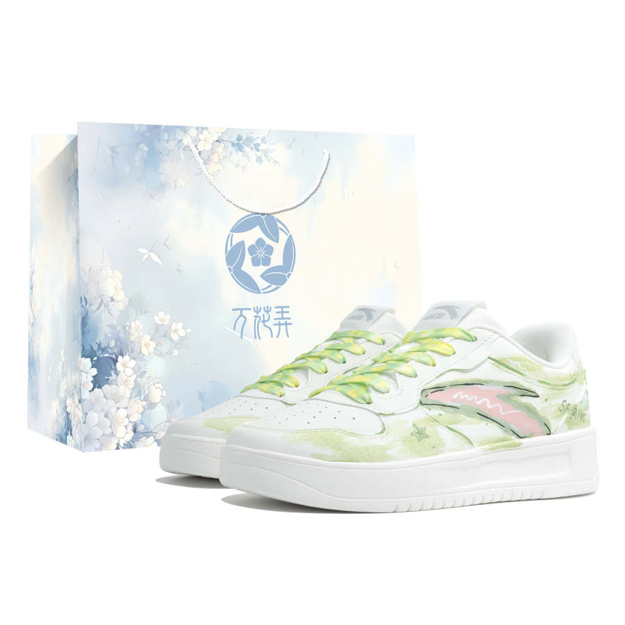 Anta Low top Skateboard Shoes Unisex White Green