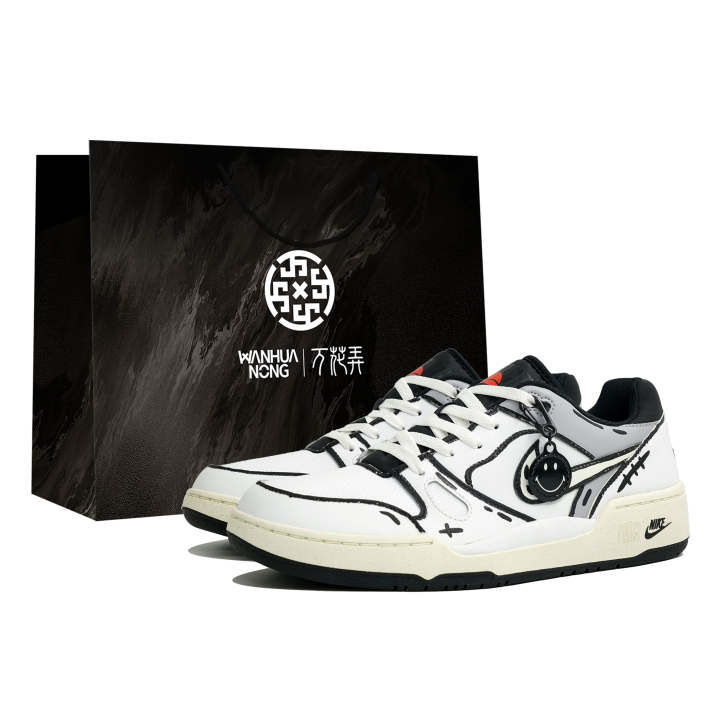 Nike Nike Full Force Skateboard Shoes Men's Low Top Black/Gray