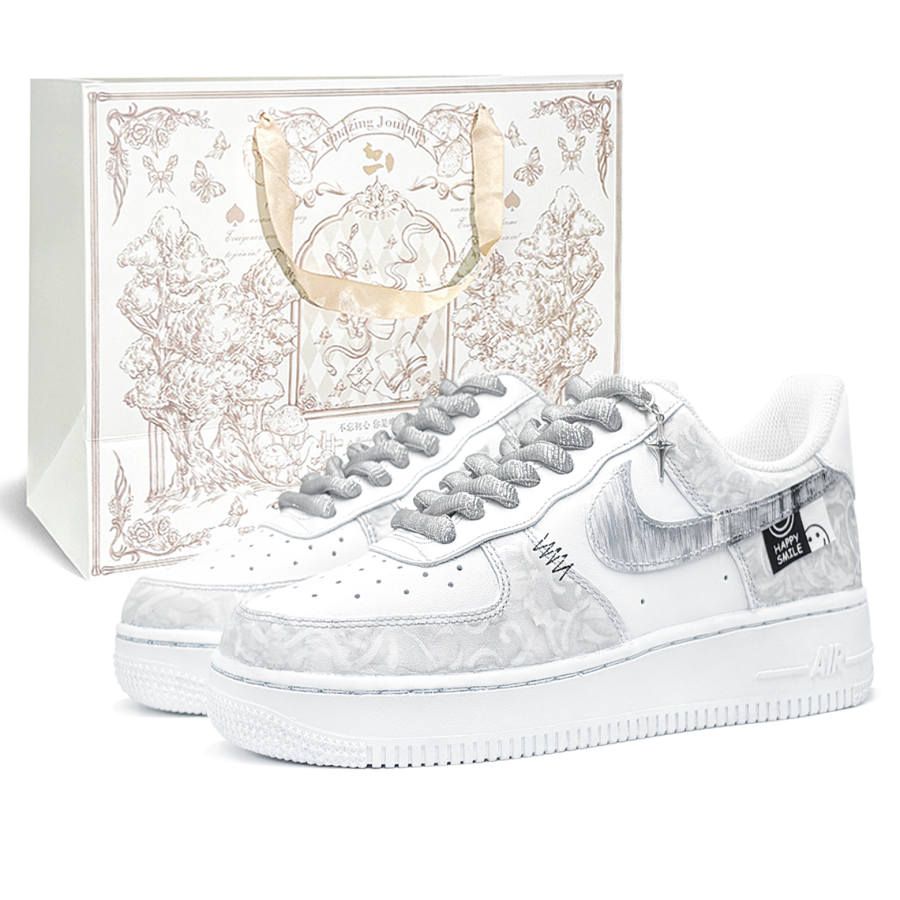 Nike Nike Air Force 1 Shopping Bag, Vortex, First Culture V Low top Skateboard Shoes Women's White Gray