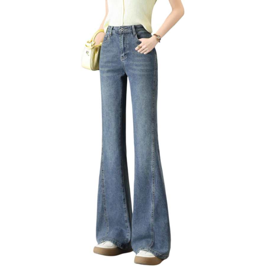BALENO Jeans Women's Light Blue Moderate Flared Pants