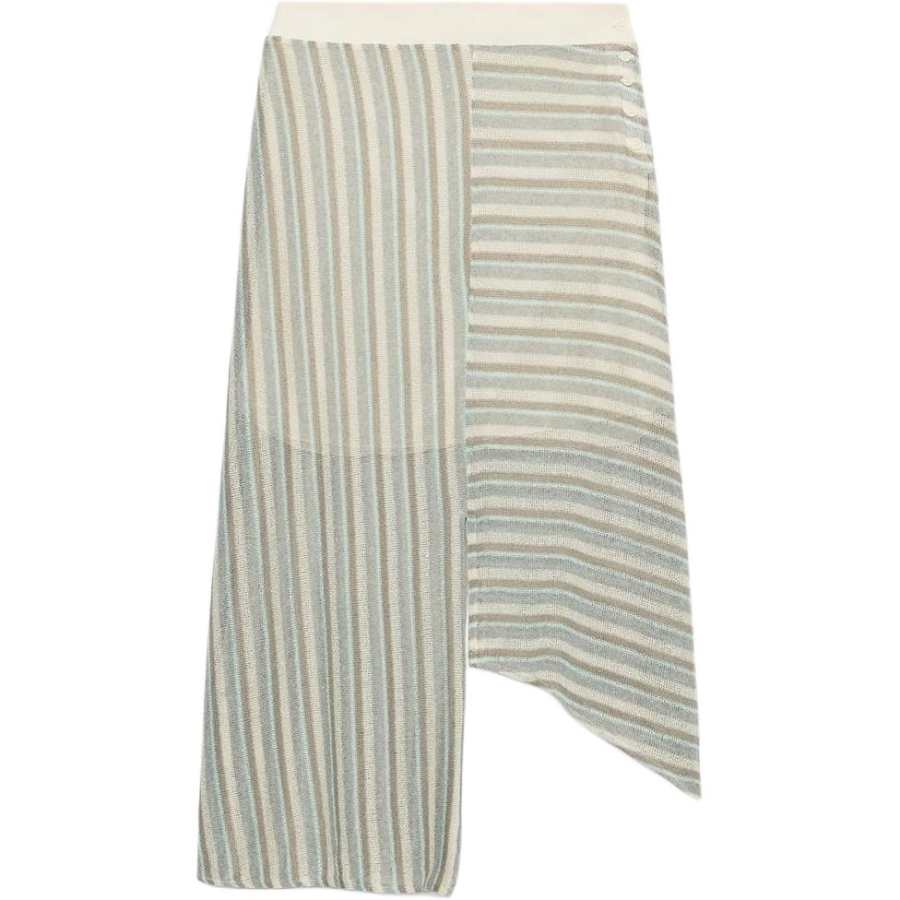 ZARA Casual Long Skirts Women's Blue Moderate Midi Skirt Puffy Skirt