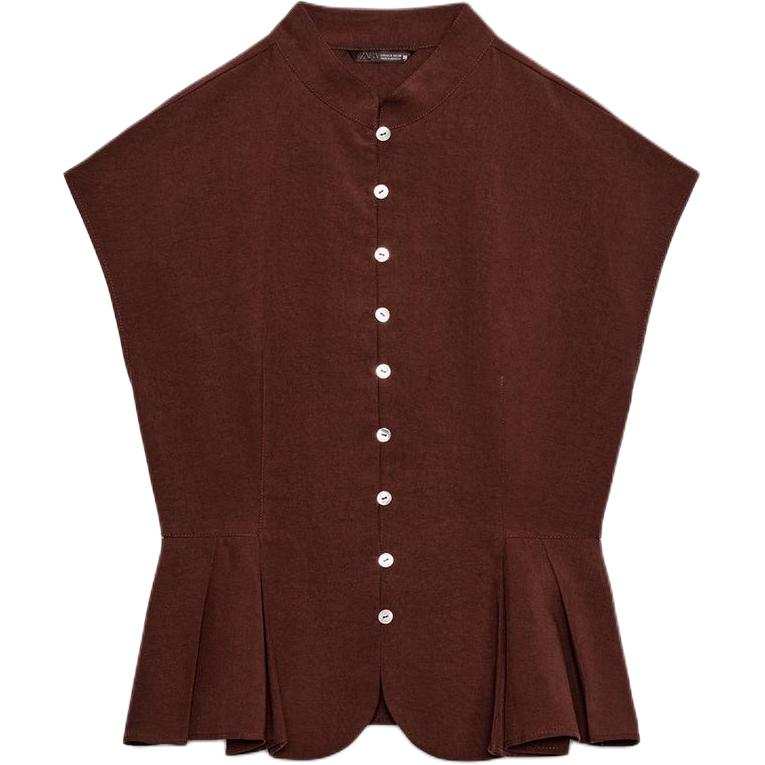 ZARA Shirts Women's Light Brown Turtleneck