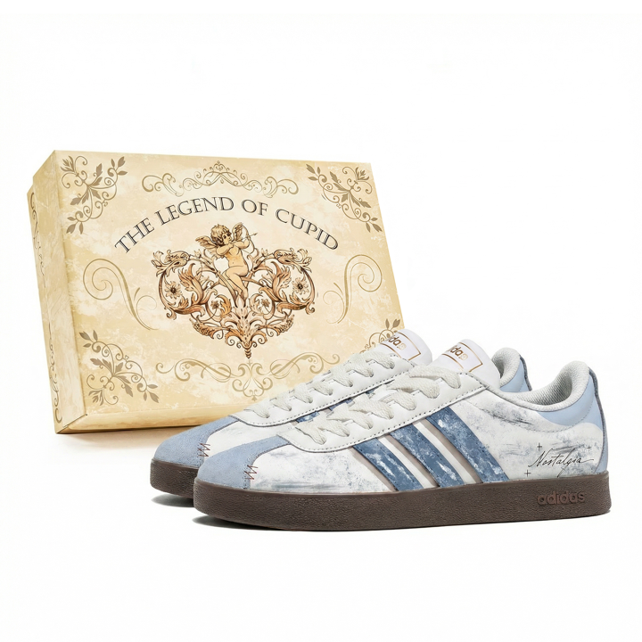 Adidas Adidas VL COURT 2.0 Light Holiday Box Low top Skateboard Shoes Unisex Blue White