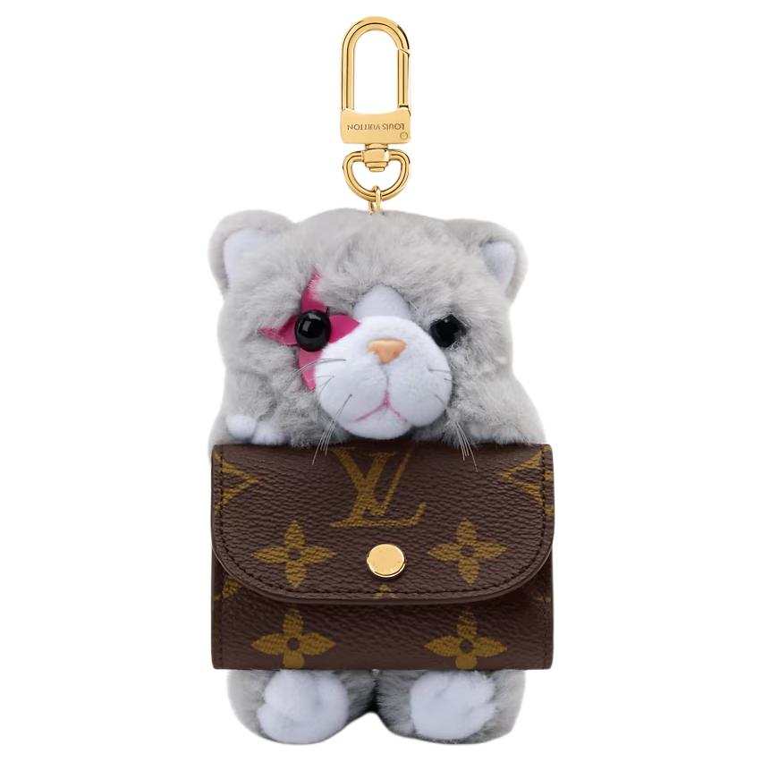 LOUIS VUITTON Canvas Charms Women's Gray