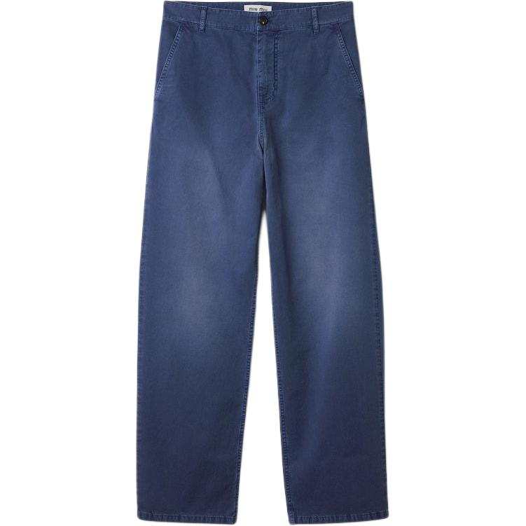 MIU MIU Jeans Women's Dark Blue Moderate Straight Fit Pants