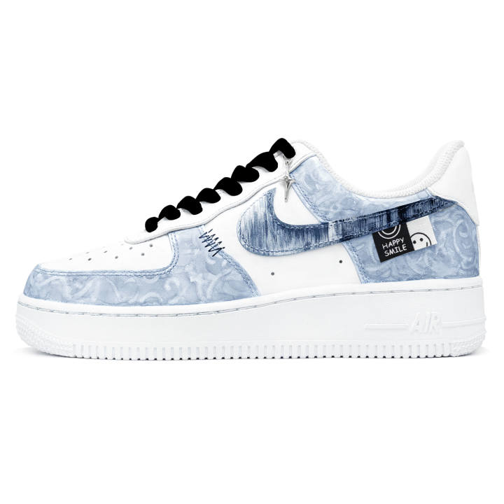 Nike Nike Air Force 1 Deep Sea, First Culture V Low top Skateboard Shoes Men's Denim Blue
