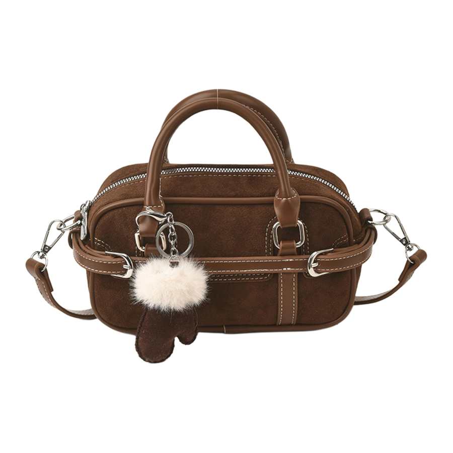 YALU Pu Handbag Women's Coffee Brown
