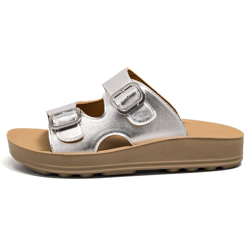 WARRIOR WARRIOR Slide Slippers Women's Brown/Silver