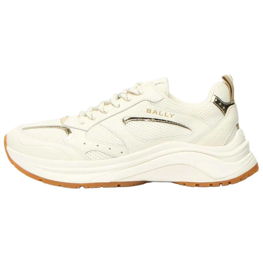 BALLY Woge Low top Casual Shoes 3.5cm Women's Beige & Gold