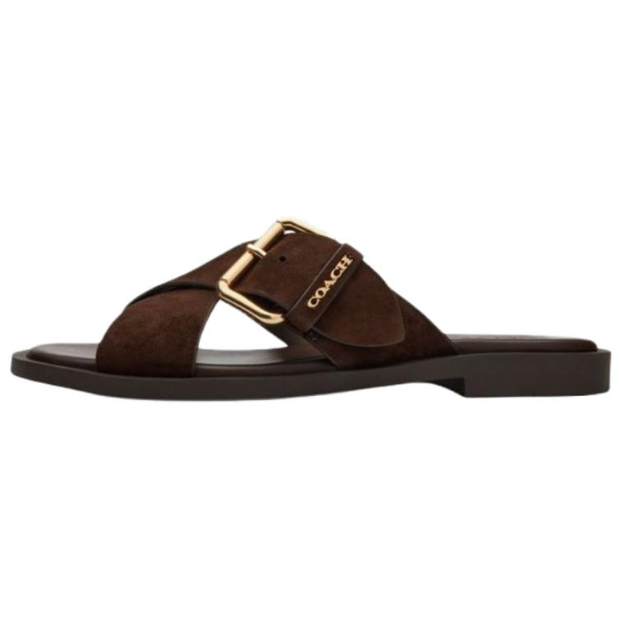 COACH COACH Slide Slippers 2cm Women's Chocolate