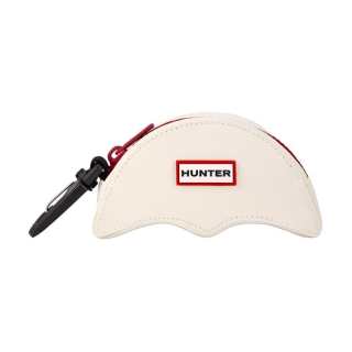 HUNTER Nylon Coin Purse Mini Unisex Eggshell White