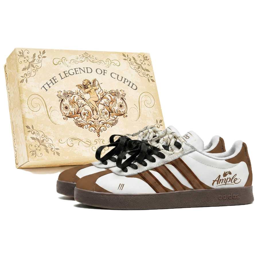 Adidas Adidas VL COURT 2.0 Gift Box, Hazelnut Story Low top Skateboard Shoes Unisex Brown White