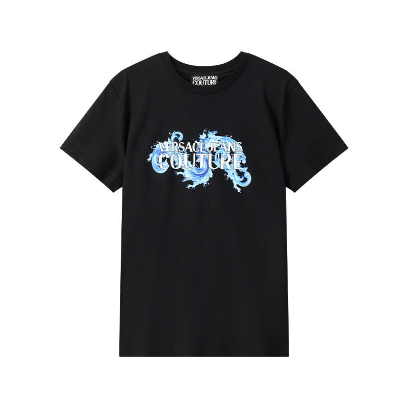 VERSACE JEANS COUTURE Short Sleeved T Shirts Men's Black