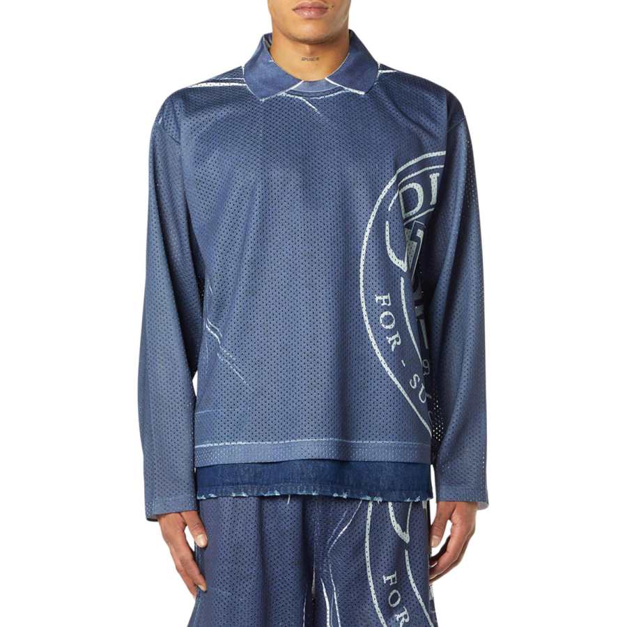 DIESEL T Shirts Men's Blue Crew Neck