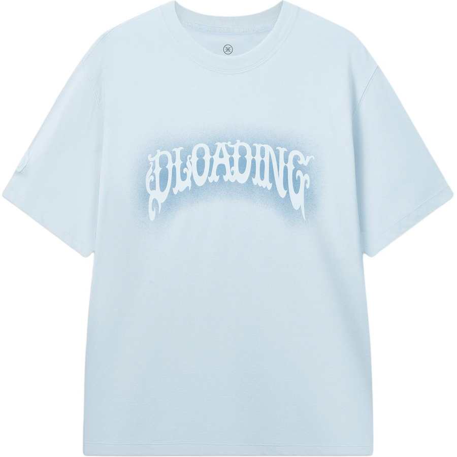 Li-Ning Li Ning T Shirts Men's First Frost Blue Crew Neck Moderate Straight Fit