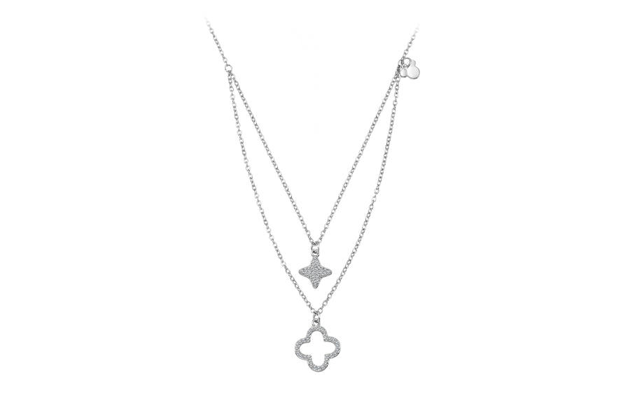 Disney Synthetic Cubic Zirconia Brass Necklaces Women's Silver